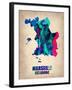 Marseille Watercolor Poster-NaxArt-Framed Art Print