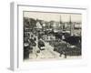 Marseilles, France, The Quayside with Wine Barrels Lined Up Ready for Export-null-Framed Photographic Print