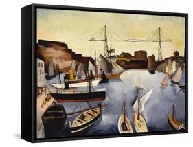 Marseilles Harbour-Christopher Wood-Framed Stretched Canvas