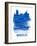 Marseilles Skyline Brush Stroke - Blue-NaxArt-Framed Art Print