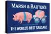 Marsh and Baxter's World's Best Sausage-Simon-Stretched Canvas