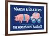 Marsh and Baxter's World's Best Sausage-Simon-Framed Art Print