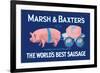 Marsh and Baxter's World's Best Sausage-Simon-Framed Art Print