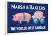 Marsh and Baxter's World's Best Sausage-Simon-Framed Art Print