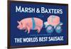 Marsh and Baxter's World's Best Sausage-Simon-Framed Art Print