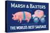 Marsh and Baxter's World's Best Sausage-Simon-Stretched Canvas