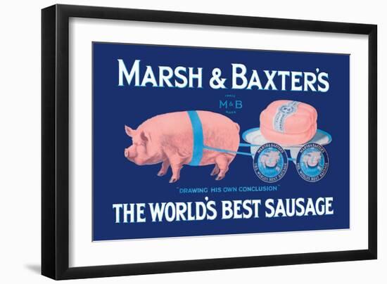 Marsh and Baxter's World's Best Sausage-Simon-Framed Art Print