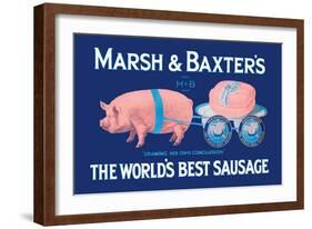 Marsh and Baxter's World's Best Sausage-Simon-Framed Art Print