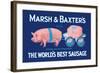 Marsh and Baxter's World's Best Sausage-Simon-Framed Art Print