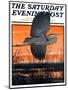 "Marsh Bird," Saturday Evening Post Cover, October 3, 1925-Paul Bransom-Mounted Giclee Print