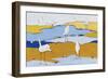 Marsh Egrets VI Dark Sand-Phyllis Adams-Framed Premium Giclee Print