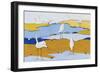 Marsh Egrets VI Dark Sand-Phyllis Adams-Framed Premium Giclee Print