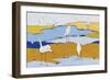 Marsh Egrets VI Dark Sand-Phyllis Adams-Framed Art Print