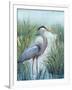 Marsh Heron I-Tim O'toole-Framed Art Print