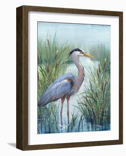 Marsh Heron I-Tim O'toole-Framed Art Print