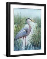 Marsh Heron I-Tim O'toole-Framed Art Print