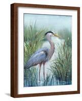 Marsh Heron I-Tim O'toole-Framed Art Print