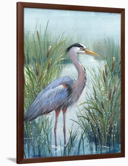 Marsh Heron I-Tim O'toole-Framed Art Print