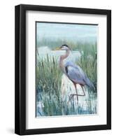 Marsh Heron II-Tim O'toole-Framed Art Print