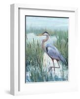 Marsh Heron II-Tim O'toole-Framed Art Print