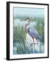 Marsh Heron II-Tim O'toole-Framed Art Print