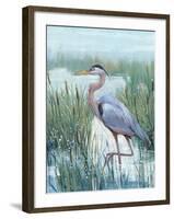 Marsh Heron II-Tim O'toole-Framed Art Print