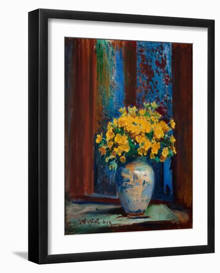 Marsh Marigolds, 1909 (Oil on Canvas)-Leon Wyczolkowski-Framed Giclee Print