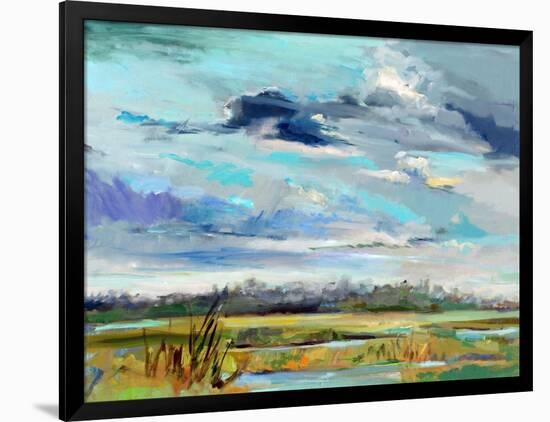 Marsh Skies-Carol Hallock-Framed Art Print