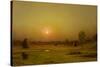 Marsh Sunset, Newburyport, Massachusetts, C. 1876-1882 (Oil on Canvas)-Martin Johnson Heade-Stretched Canvas