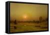 Marsh Sunset, Newburyport, Massachusetts, C. 1876-1882 (Oil on Canvas)-Martin Johnson Heade-Framed Stretched Canvas