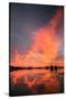 Marsh Sunset Reflections, Merced Wildlife Refuge-Vincent James-Stretched Canvas