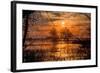 Marsh Sunset Through the Trees, Merced Wildlife-null-Framed Photographic Print