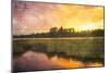 Marsh Sunset-Milli Villa-Mounted Art Print