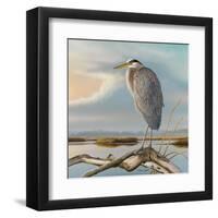 Marsh Watch - Great Blue Heron-Richard Clifton-Framed Art Print