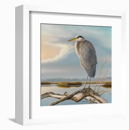 Marsh Watch - Great Blue Heron-Richard Clifton-Framed Art Print