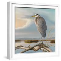 Marsh Watch - Great Blue Heron-Richard Clifton-Framed Art Print