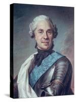 Marshal Maurice de Saxe-Maurice Quentin de La Tour-Stretched Canvas