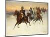 Marshal Ney and Napoleon and their Troops during the Russian campaign-Jan van Chelminski-Mounted Premium Giclee Print