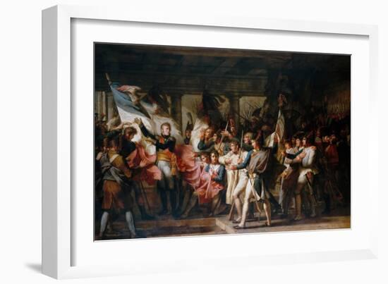 Marshal Ney and the Soldiers of the 76th Regiment of the Line Retrieve their Colors-Charles Meynier-Framed Giclee Print