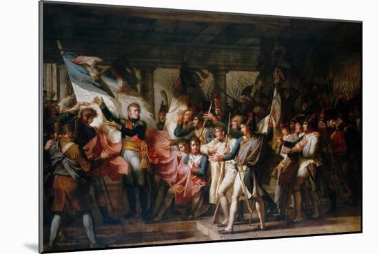 Marshal Ney and the Soldiers of the 76th Regiment of the Line Retrieve their Colors-Charles Meynier-Mounted Giclee Print