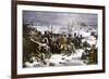 Marshal Ney Bringing the French Rear-Guard Out of Russia with Heavy Losses, c.1812-null-Framed Giclee Print