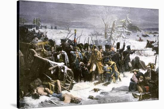 Marshal Ney Bringing the French Rear-Guard Out of Russia with Heavy Losses, c.1812-null-Stretched Canvas