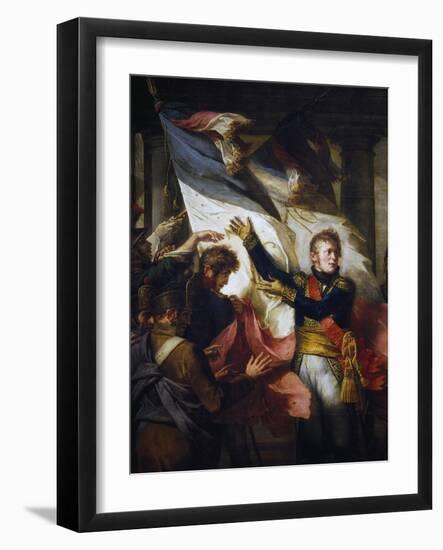 Marshal Ney Gives Back to the Soldiers of the 76th Line Regiment their Standards-Charles Meynier-Framed Giclee Print