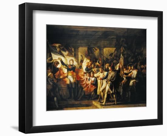 Marshal Ney Gives Back to the Soldiers of the 76th Line Regiment their Standards-Charles Meynier-Framed Giclee Print