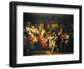 Marshal Ney Gives Back to the Soldiers of the 76th Line Regiment their Standards-Charles Meynier-Framed Giclee Print