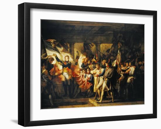 Marshal Ney Gives Back to the Soldiers of the 76th Line Regiment their Standards-Charles Meynier-Framed Giclee Print