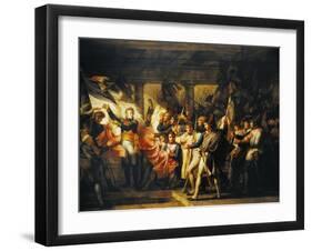 Marshal Ney Gives Back to the Soldiers of the 76th Line Regiment their Standards-Charles Meynier-Framed Giclee Print