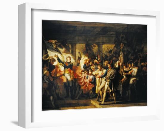 Marshal Ney Gives Back to the Soldiers of the 76th Line Regiment their Standards-Charles Meynier-Framed Giclee Print