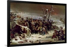 Marshal Ney Supporting the Rear Guard During the Retreat from Moscow, 1856-Adolphe Yvon-Framed Giclee Print