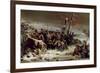 Marshal Ney Supporting the Rear Guard During the Retreat from Moscow, 1856-Adolphe Yvon-Framed Giclee Print